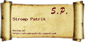 Stromp Patrik névjegykártya
