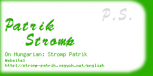 patrik stromp business card